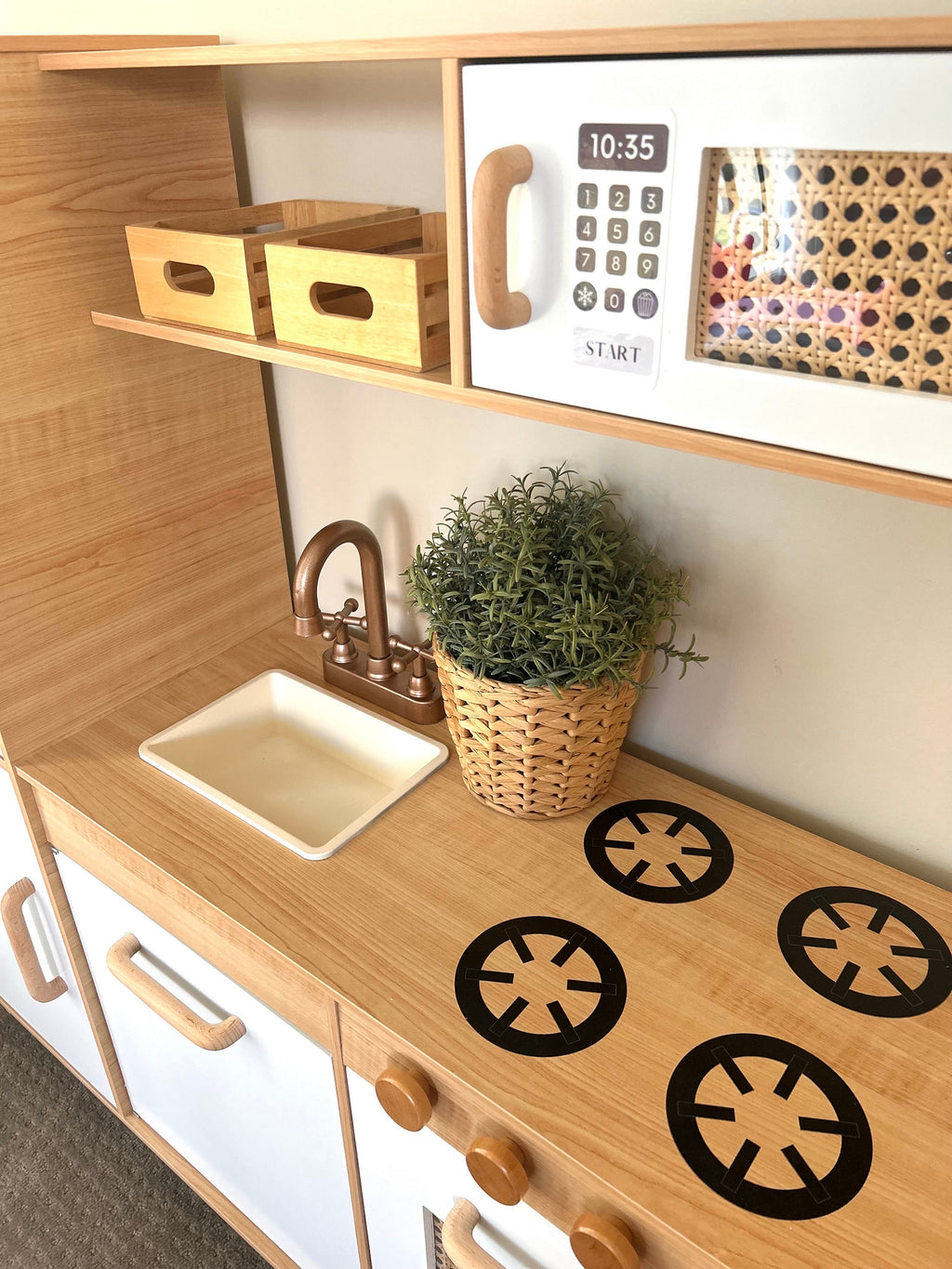 Unfinished Wooden Handle – 128mm Beech Wood for Cabinets & Play Kitchens