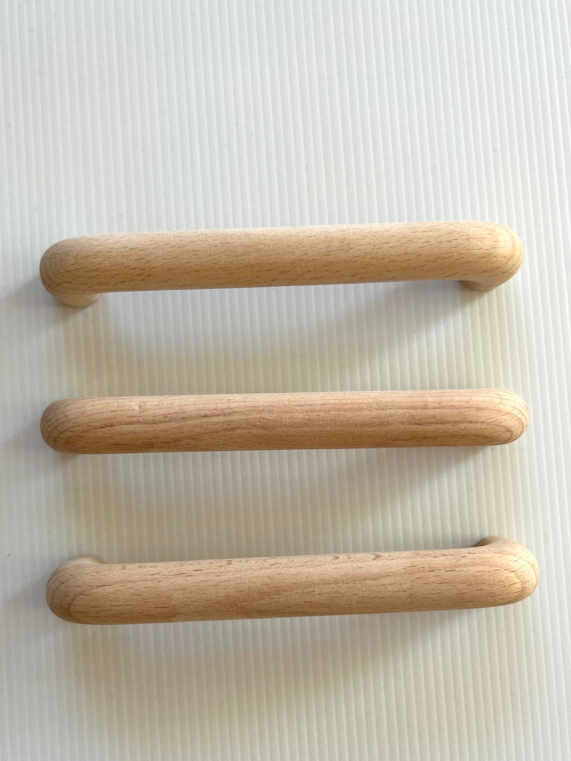 Unfinished Wooden Handle – 128mm Beech Wood for Cabinets & Play Kitchens