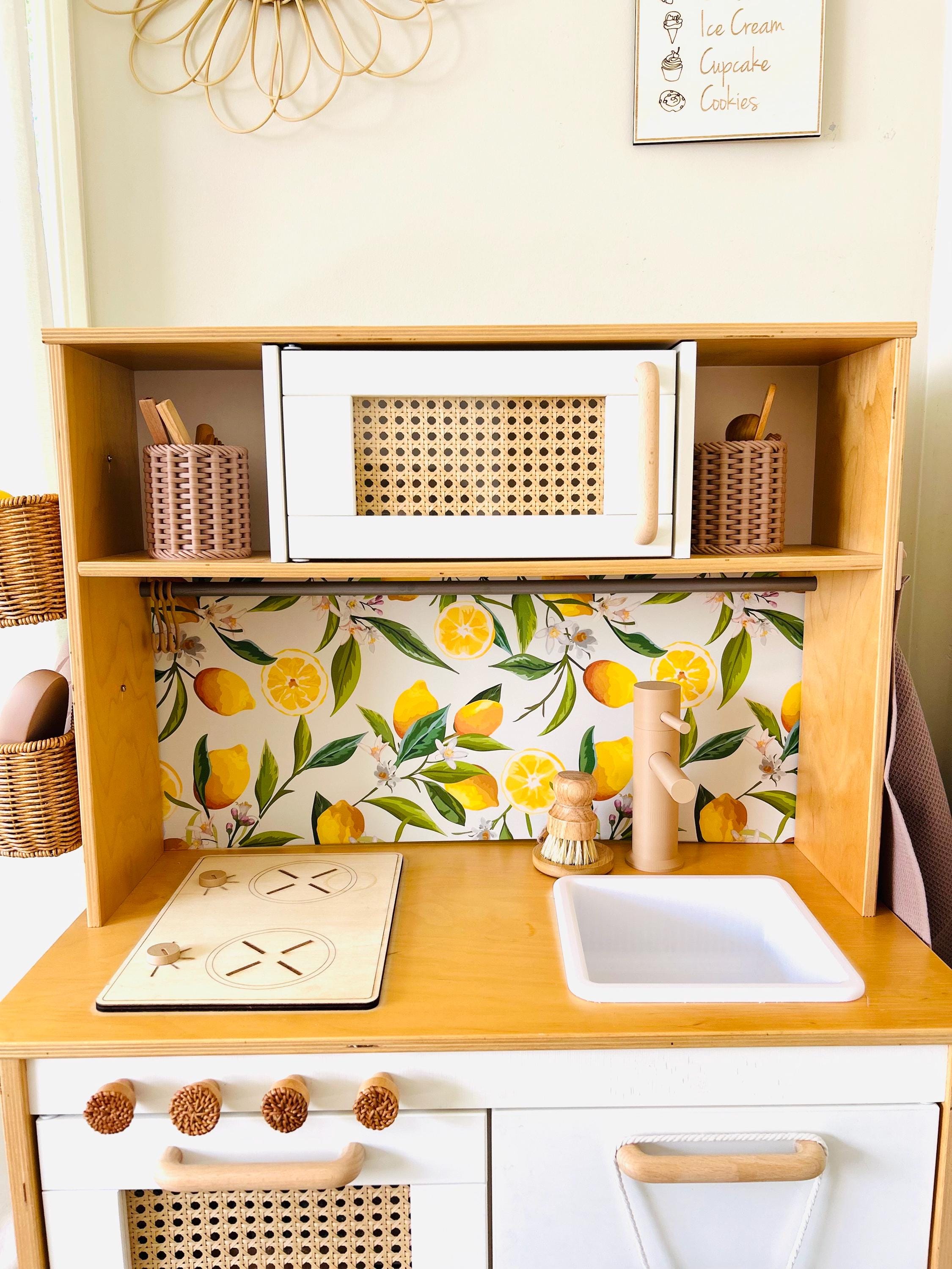 Lemon Splashback for Ikea Duktig Play Kitchen