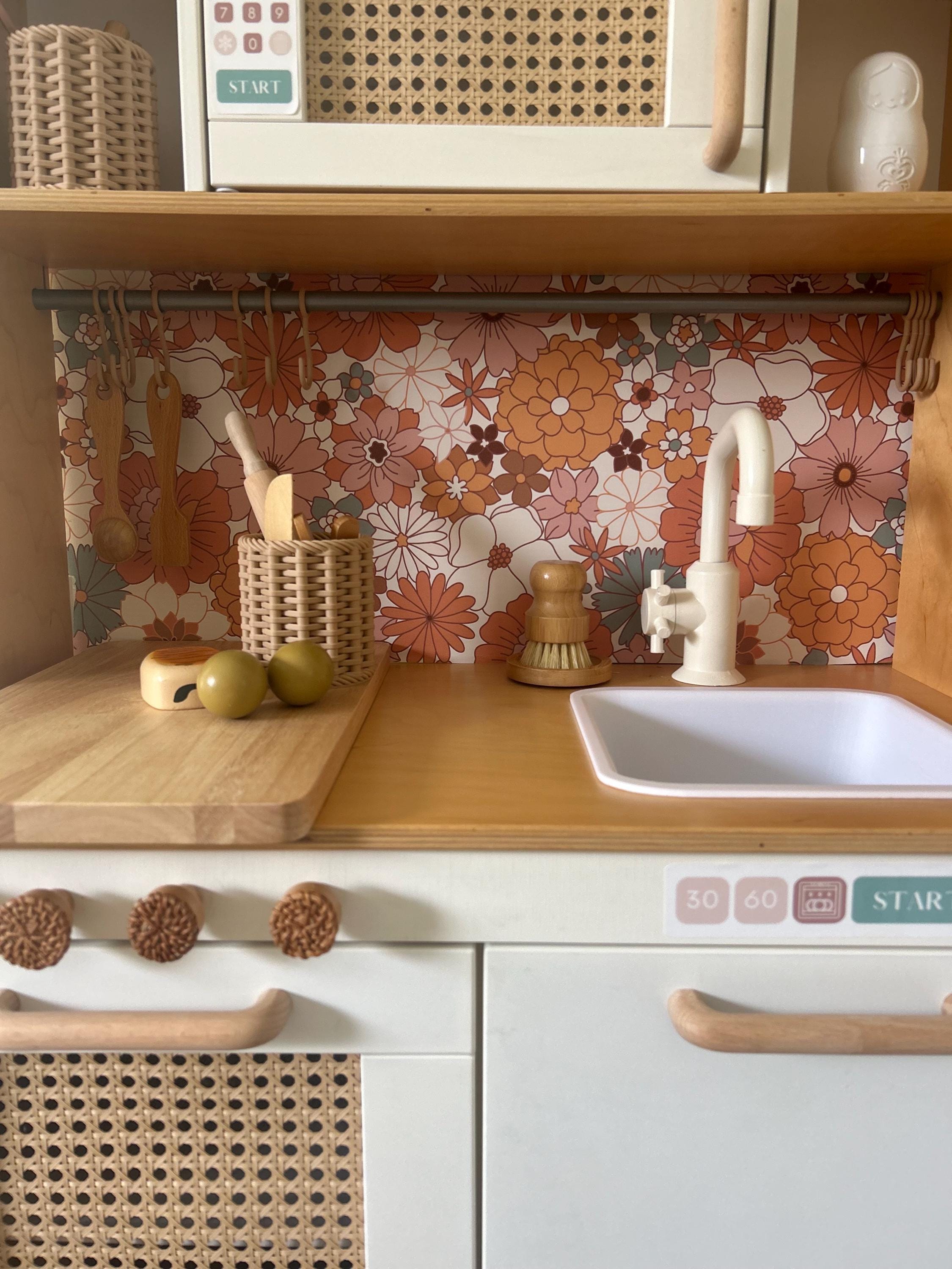 Woven Utensil Holder – Faux Rattan Play Kitchen Accessory