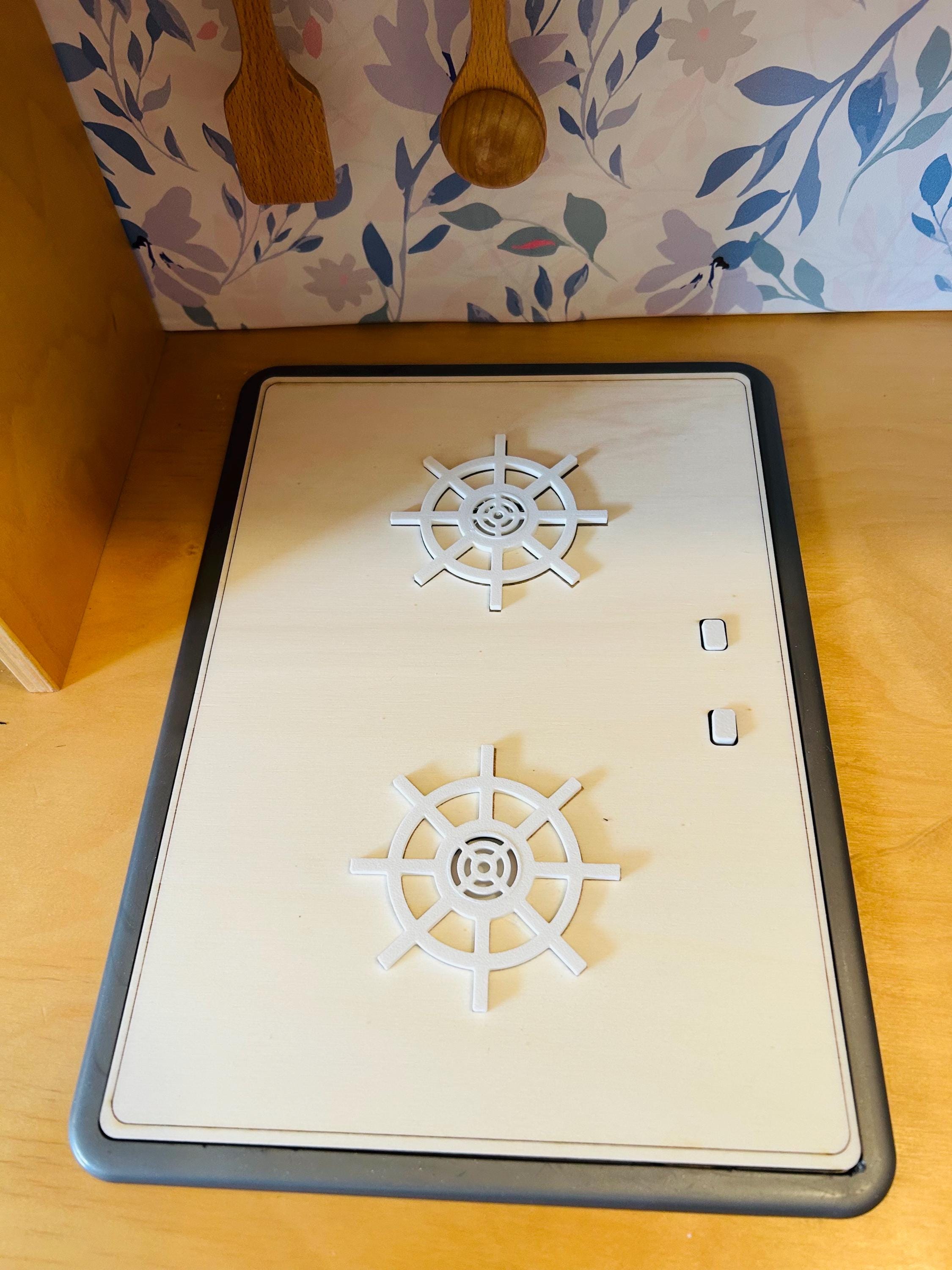 DIY Ikea Duktig Play Kitchen Stove Upgrade Kit – Wooden Surface & Buttons