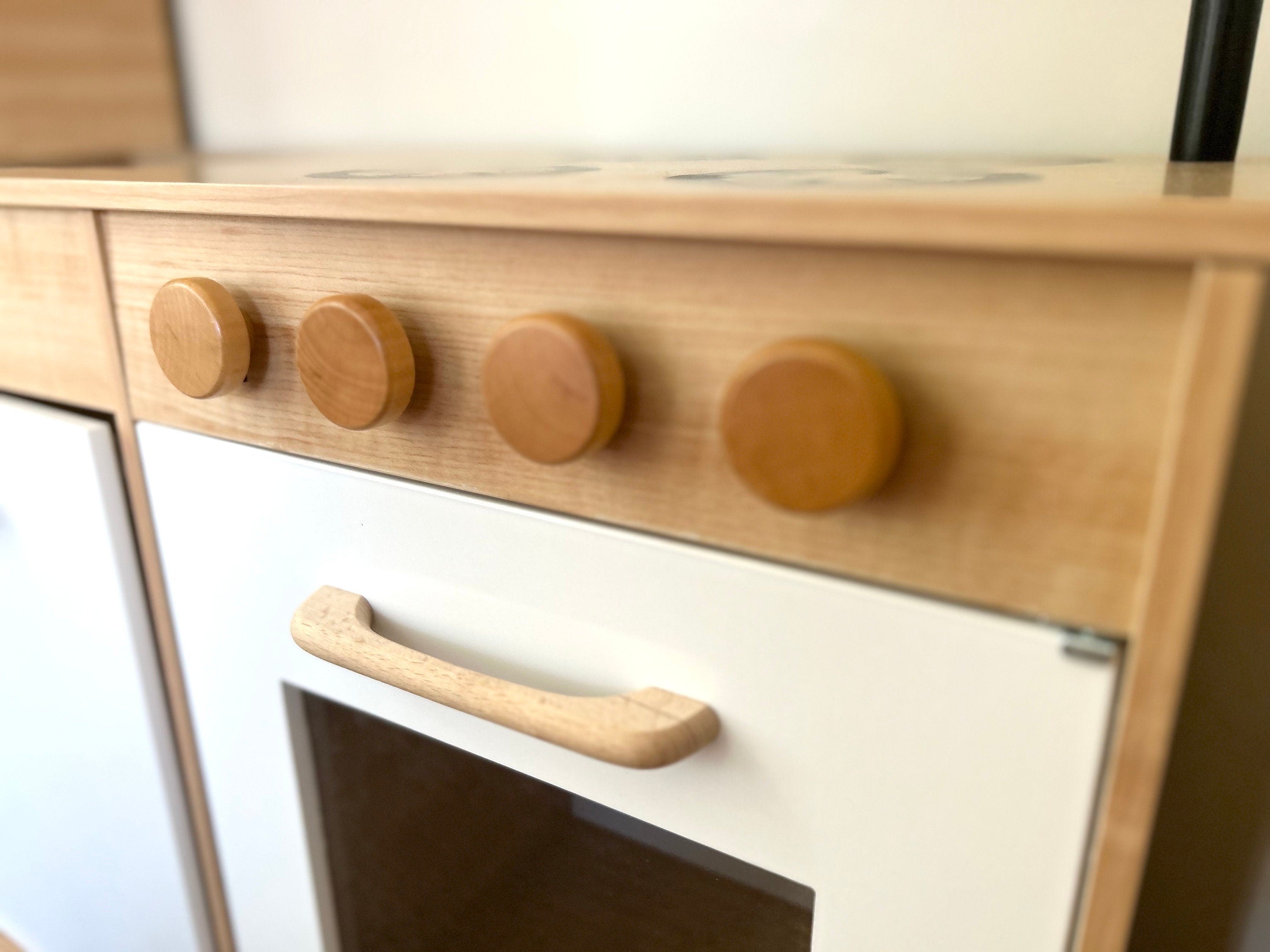 Play kitchen wooden knobs 38mm