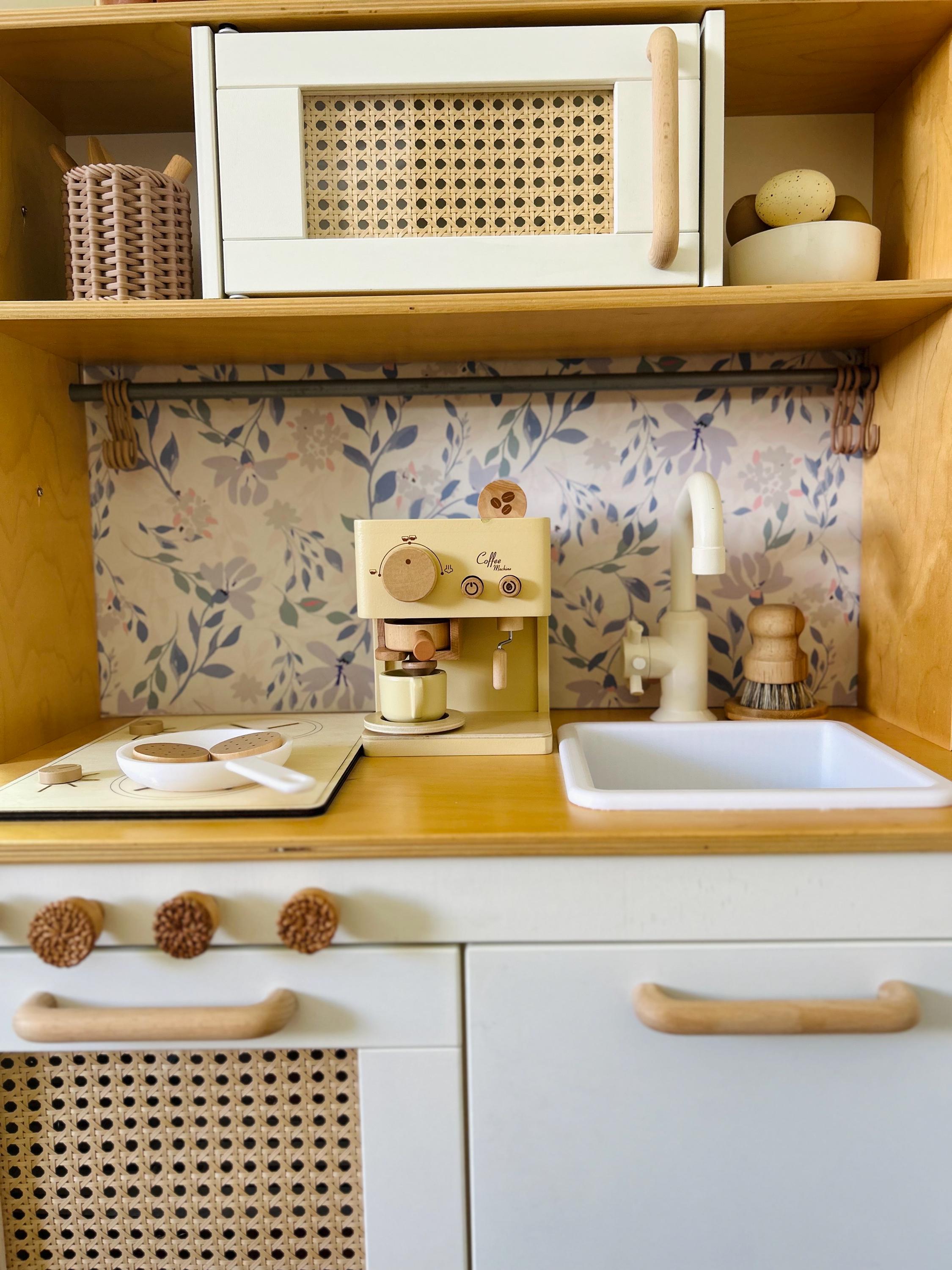 Handmade Wooden Play Kitchen Stove with Turning Knobs – Replacement for Ikea Duktig