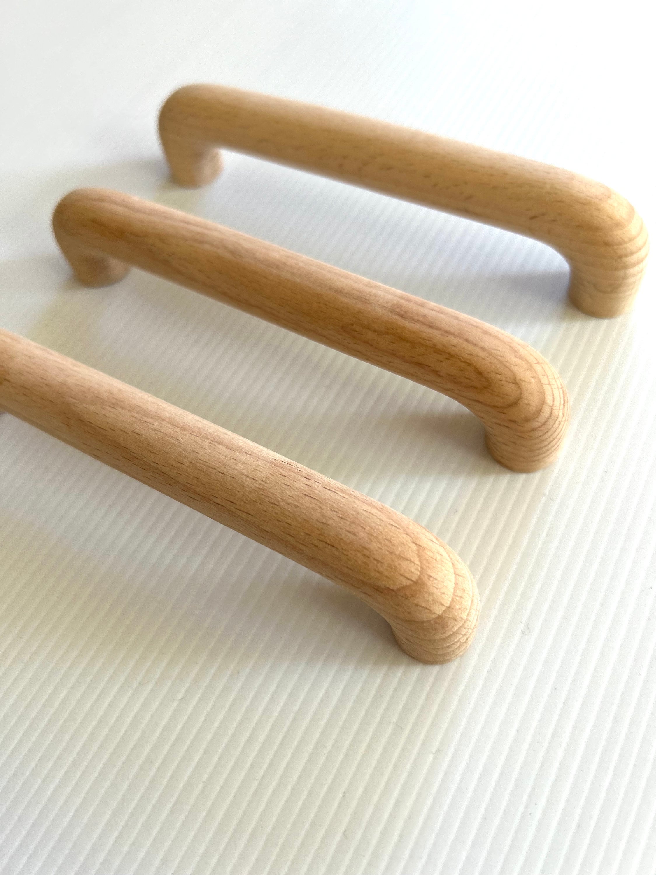 Unfinished Wooden Handle – 128mm Beech Wood for Cabinets & Play Kitchens
