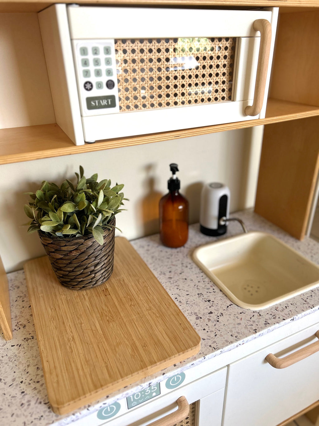 Unfinished Wooden Handle – 128mm Beech Wood for Cabinets & Play Kitchens