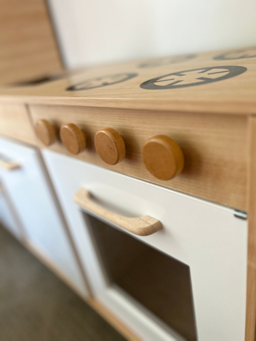 Play kitchen wooden knobs 38mm