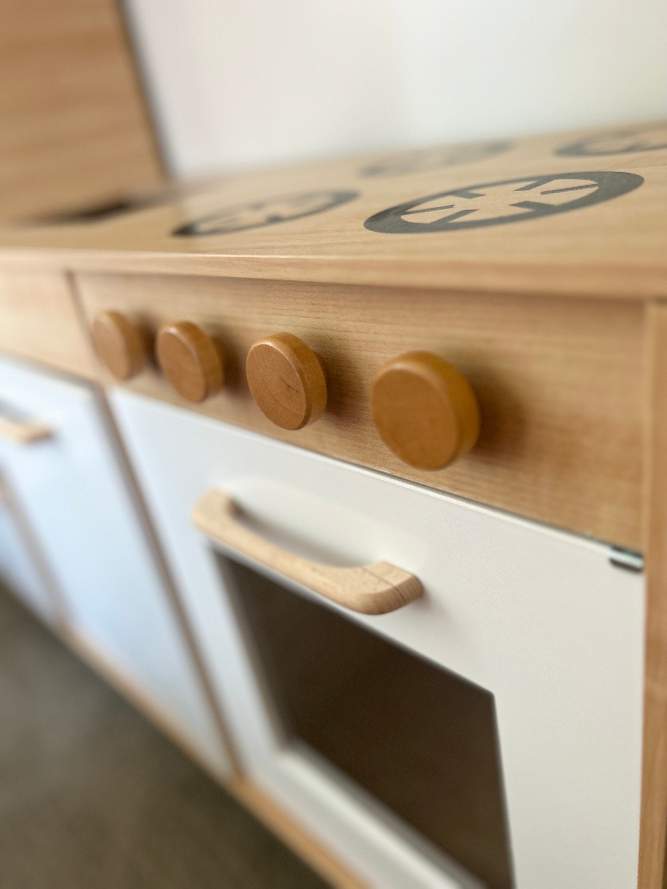 Play kitchen wooden knobs 38mm