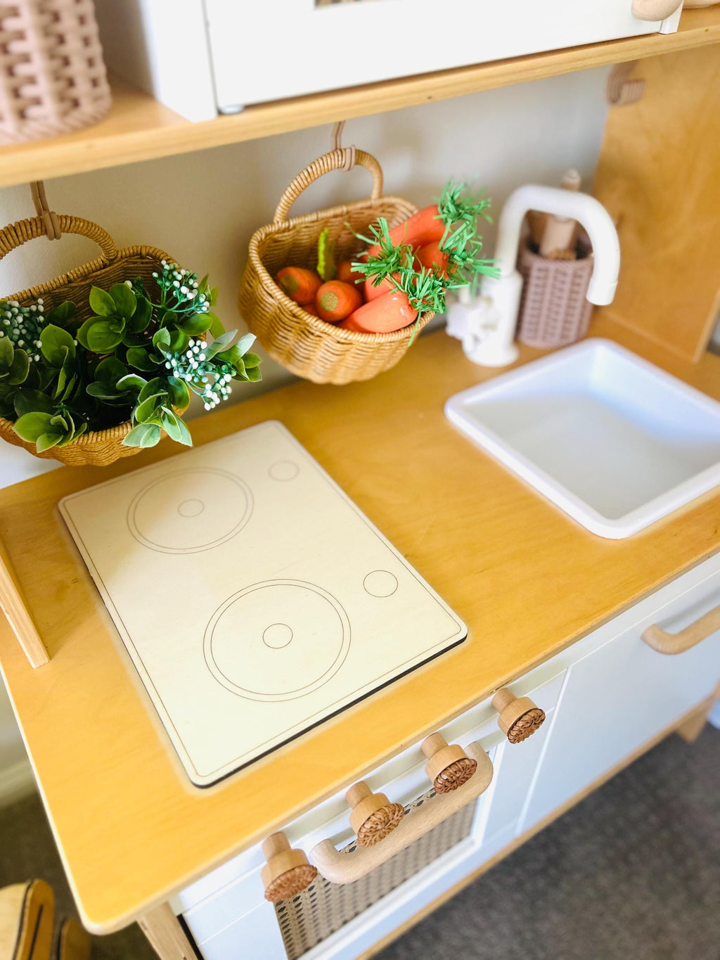 Handmade Wooden Play Kitchen Stove – Replacement for Ikea Duktig