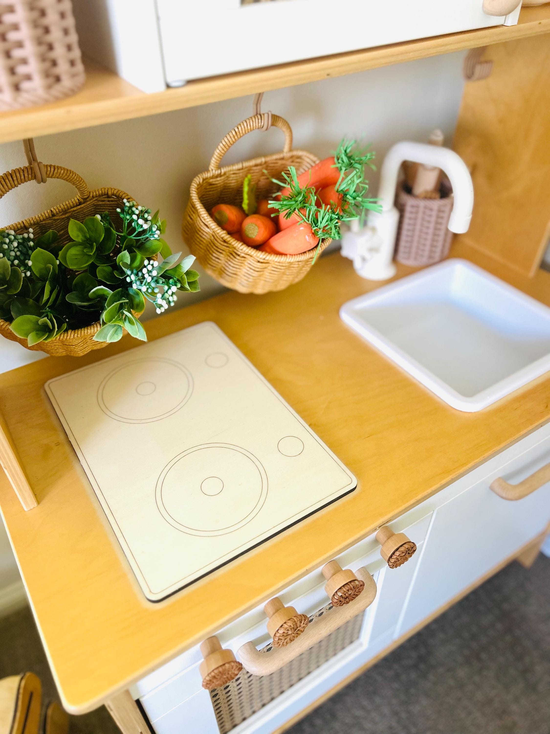 Handmade Wooden Play Kitchen Stove – Replacement for Ikea Duktig