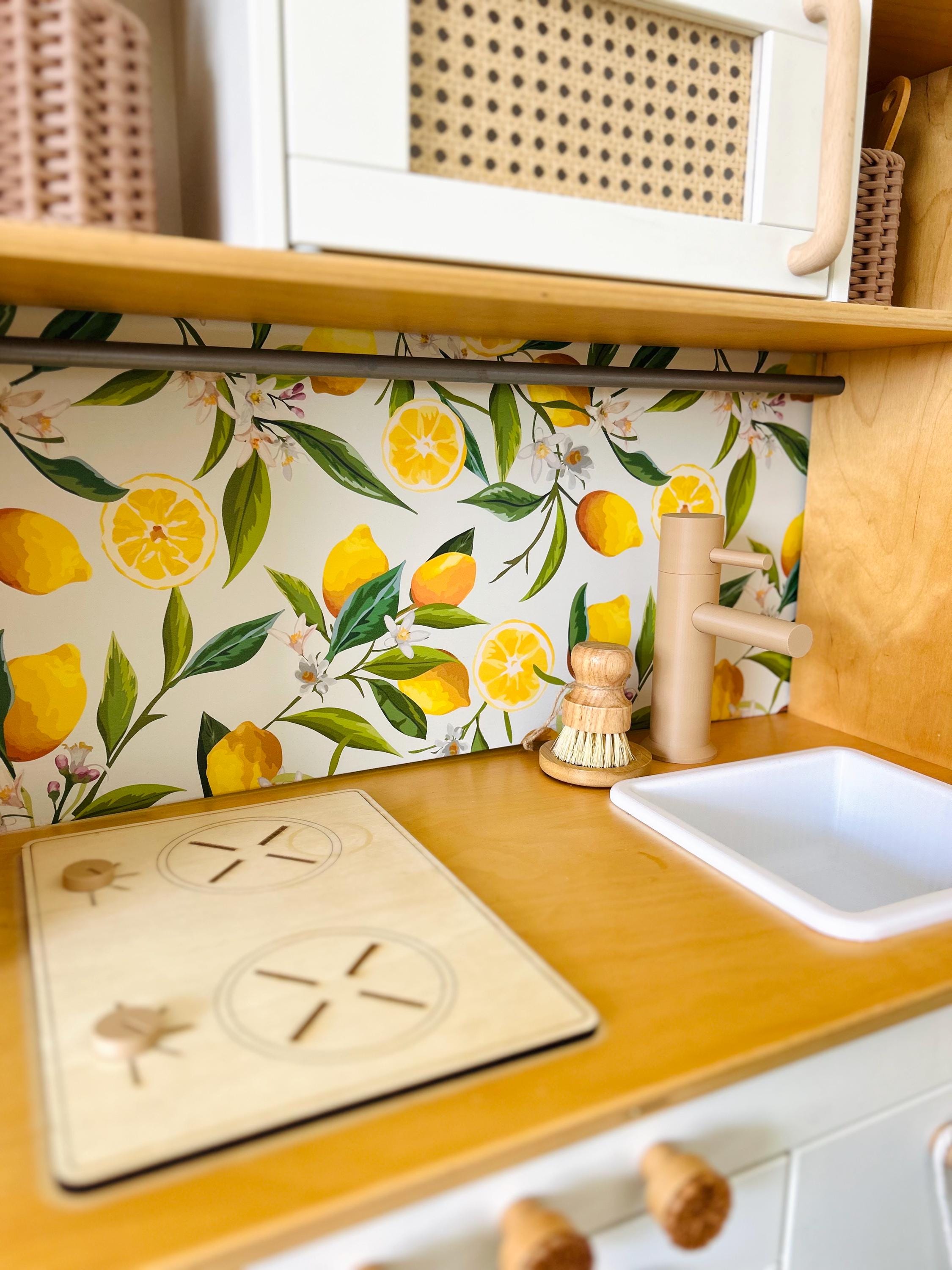 Lemon Splashback for Ikea Duktig Play Kitchen