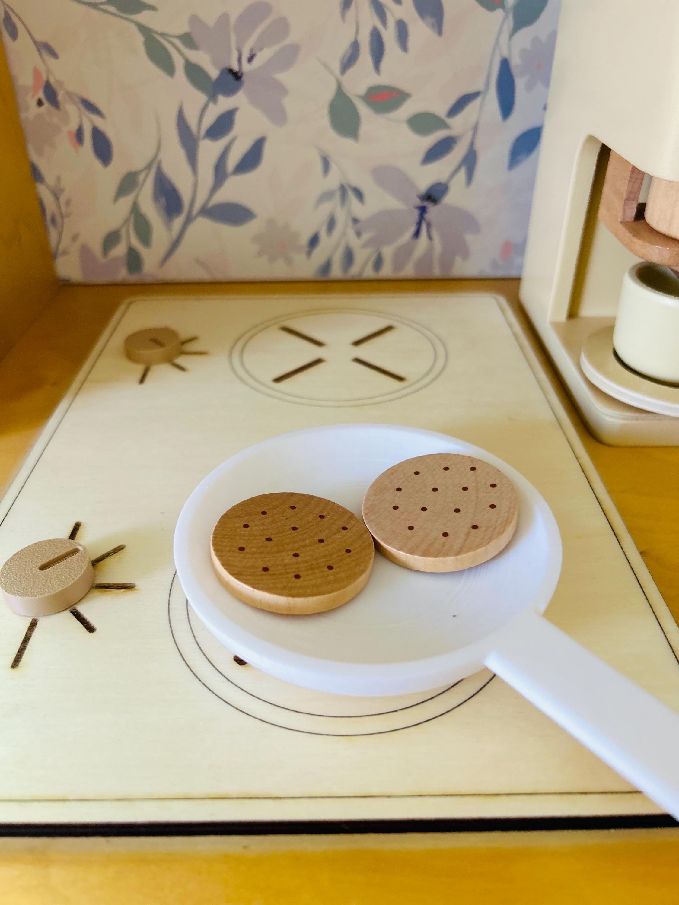 Handmade Wooden Play Kitchen Stove with Turning Knobs – Replacement for Ikea Duktig