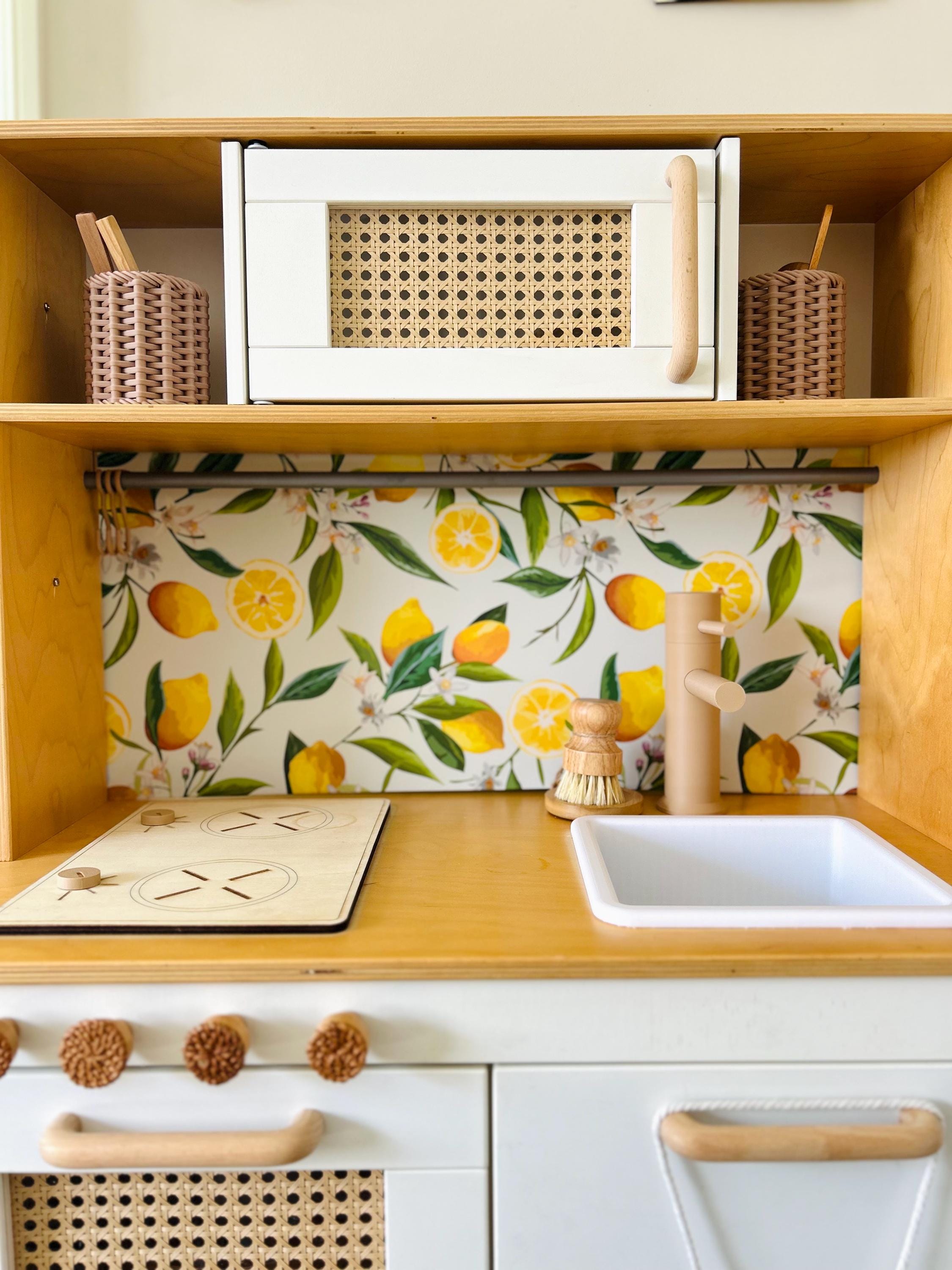 Lemon Splashback for Ikea Duktig Play Kitchen