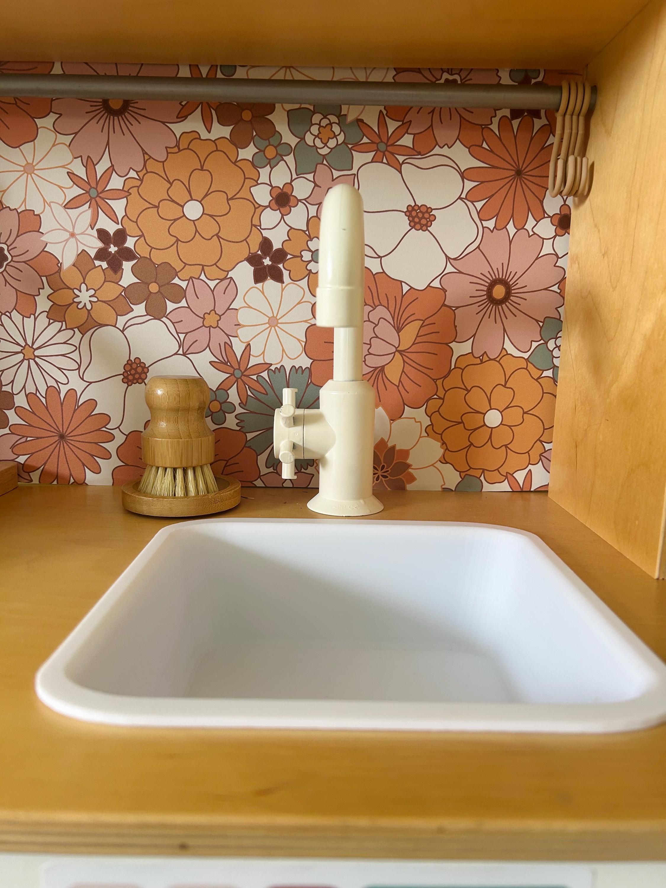 Boho Floral Play Kitchen Splashback - For the Ikea Duktig