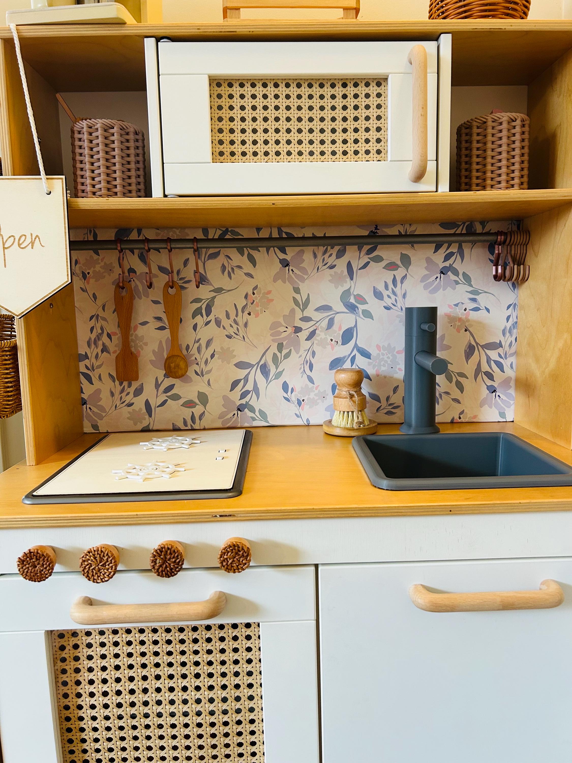 DIY Ikea Duktig Play Kitchen Stove Upgrade Kit – Wooden Surface & Buttons