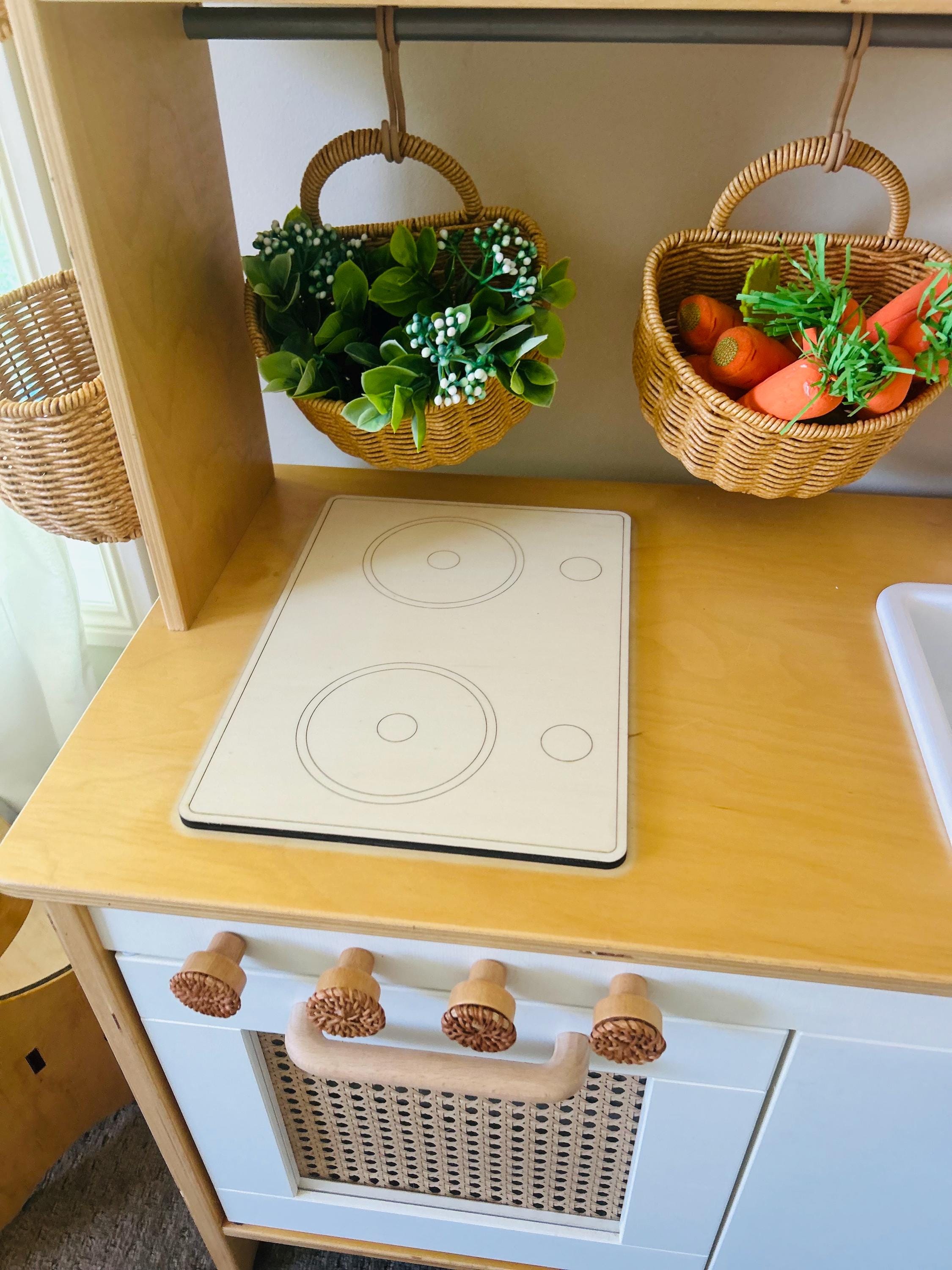 Handmade Wooden Play Kitchen Stove – Replacement for Ikea Duktig